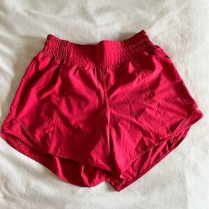 lululemon athletica Vibrant Red Athletic Shorts (4 inch)